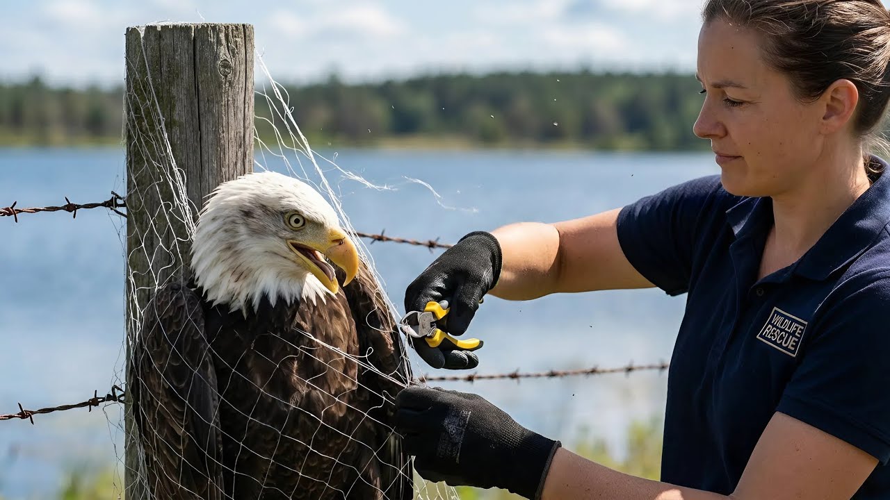 Rescuing a Bald Eagle Caught in Netting | Safe Rescue, Care & Release