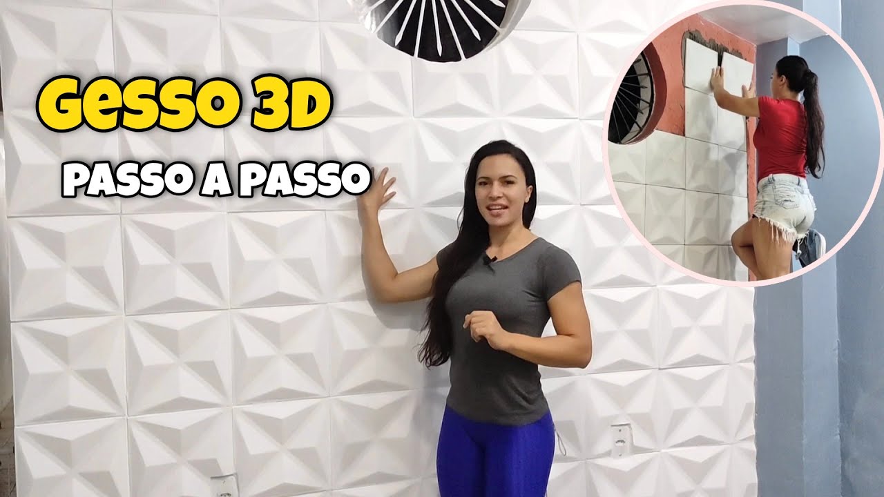 Dicas de como aplicar o gesso 3D na parede. Passo a passo.