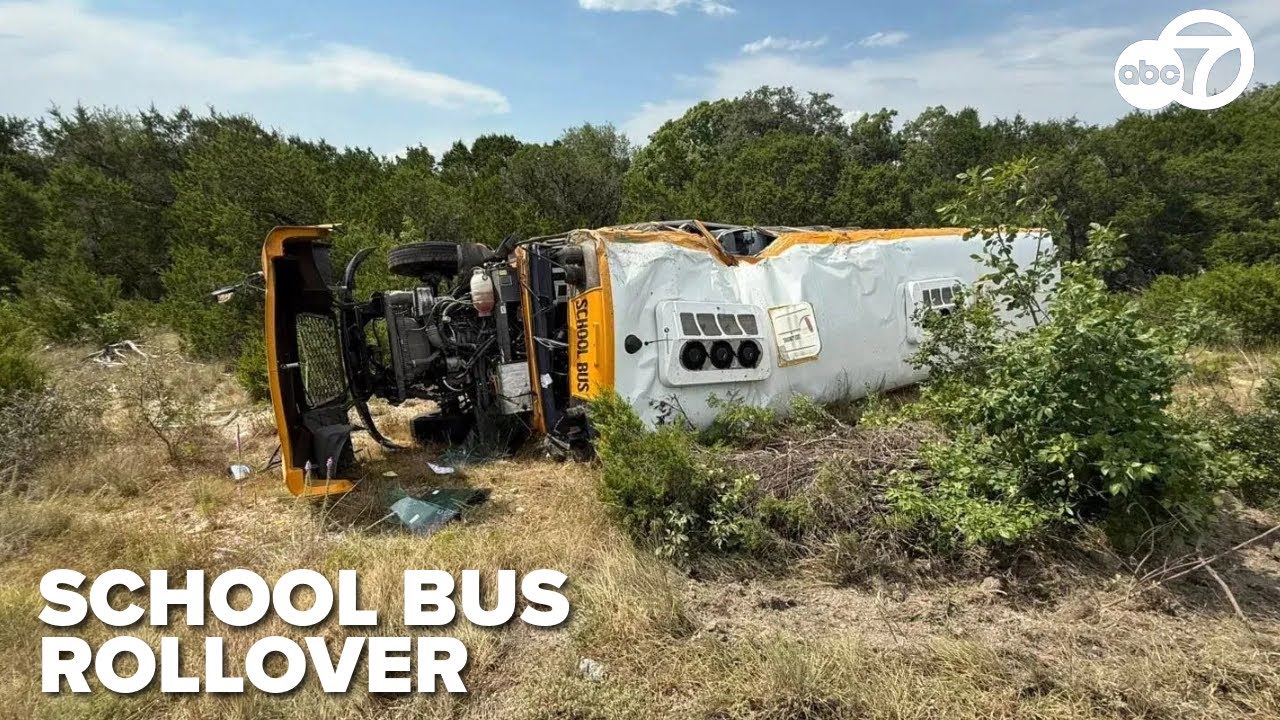 Multiple Texas students injured in school bus rollover crash on first day of school