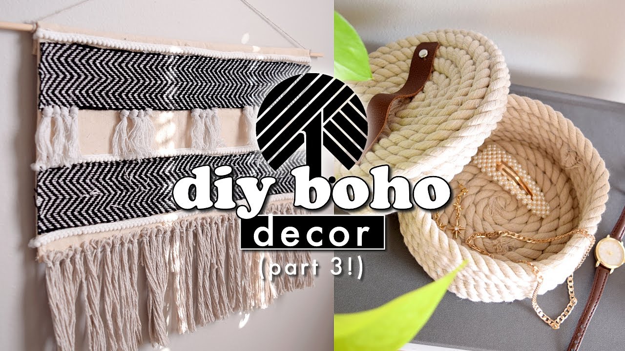 DIY BOHO DOLLAR TREE DECOR PT. 3 (Urban Outfitters Inspired) || Actually Alli