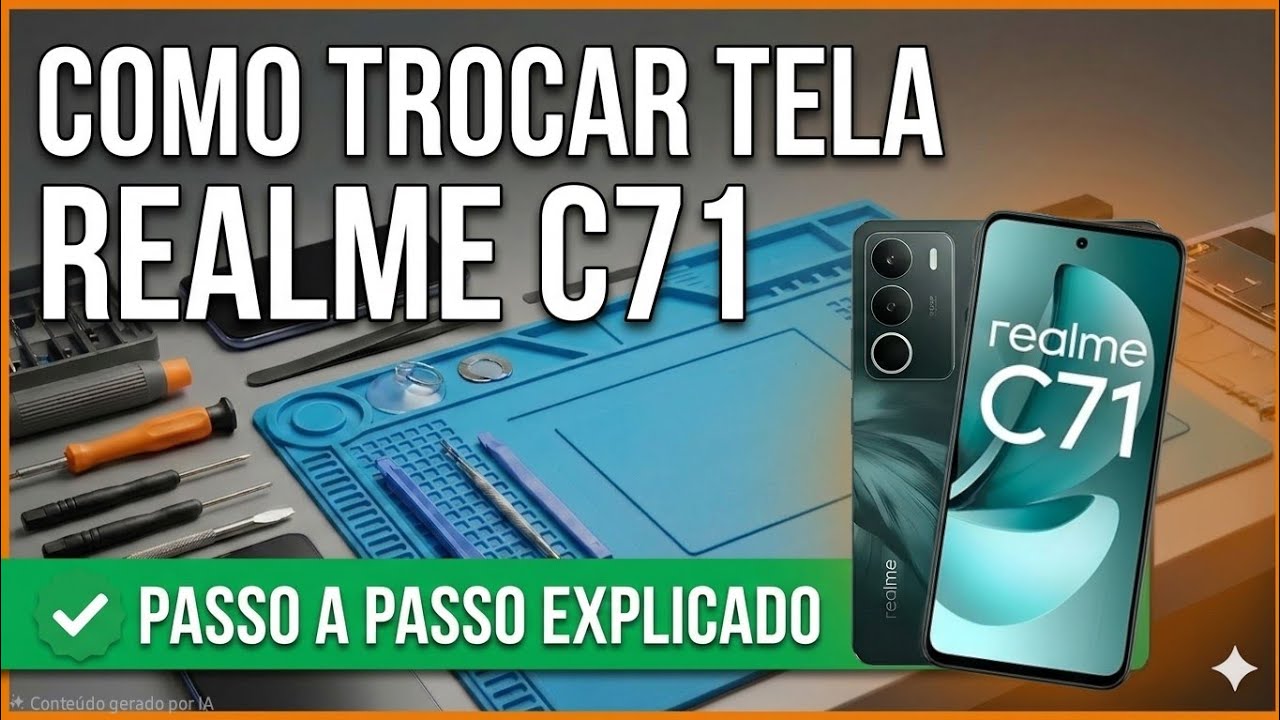 Como abrir, desmontar Realme C71 ( troca de tela )