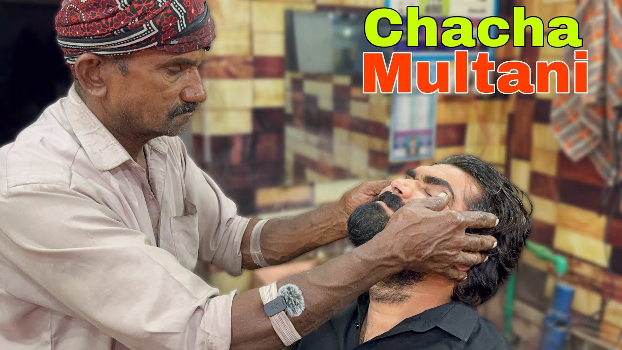 $2 Pakistani Barber Head Massage by Chacha Multani | Stress Relief ASMR #asmr 
