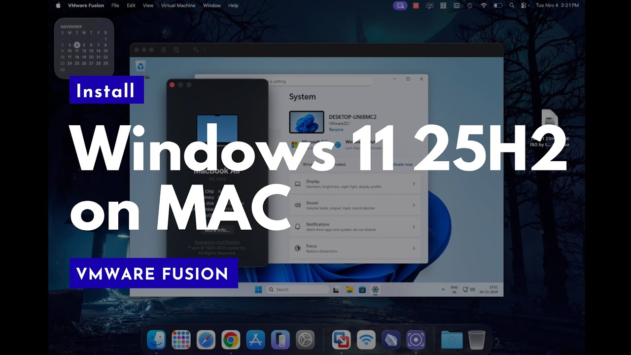 Установка Windows 11 25H2 на Mac (БЫСТРО И ПРОСТО) — Руководство по VMware Fusion