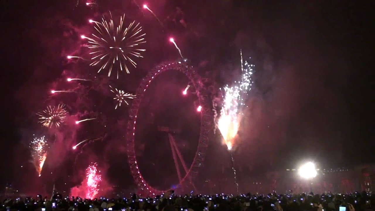 UK 2010 London's New Year's Eve fireworks !!!