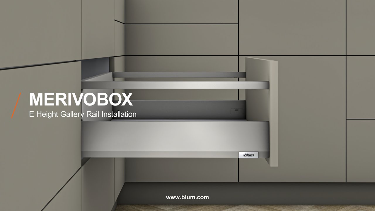How to install Blum&rsquo;s MERIVOBOX gallery rail