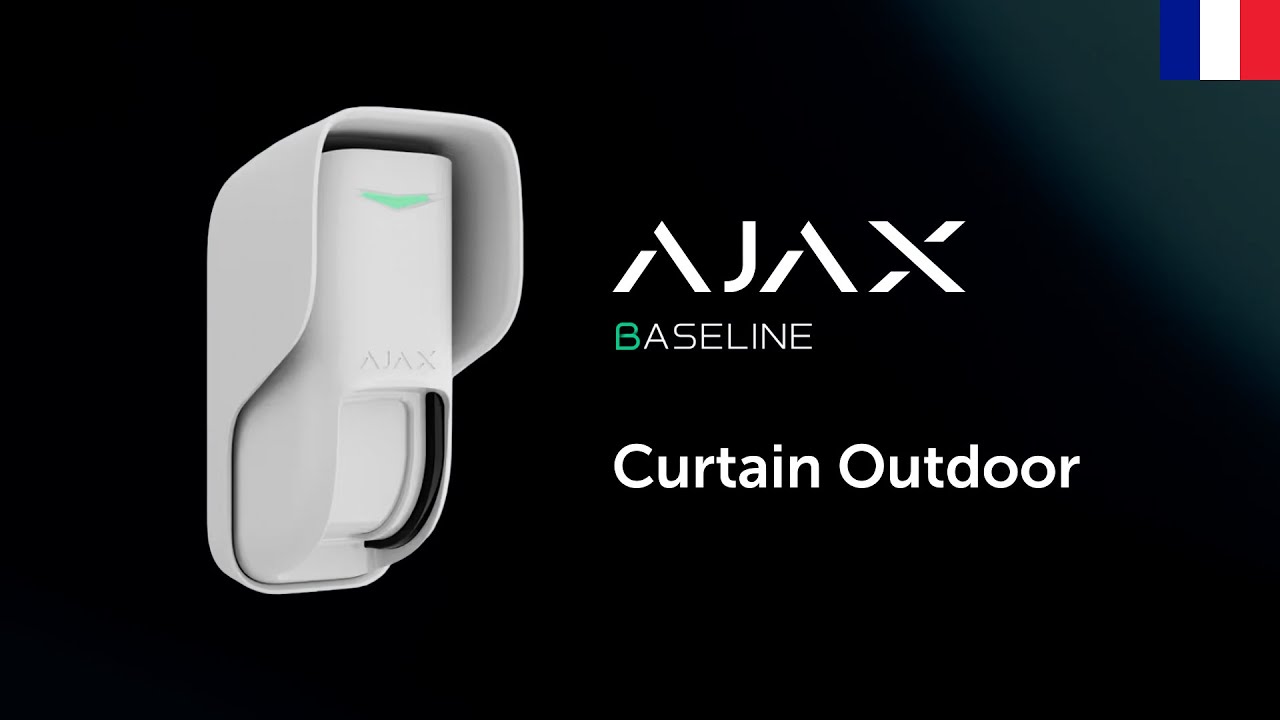 ⚫ Curtain Outdoor Ajax | Détecteur de rideaux à double technologie pour la protection périmétrique