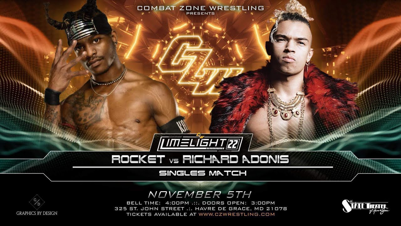 Rocket Vs Richard Adonis Combat Zone WRESTLING [Limelight 22]  11/06/23
