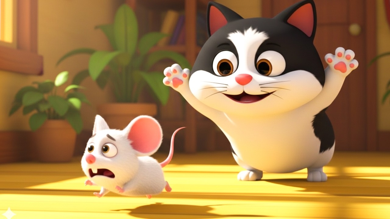 Meow Meow Billi Kerti Meow | म्याऊँ म्याऊँ बिल्ली करती म्याऊँ | Hindi Rhyme | Nursery Rhyme For Kids