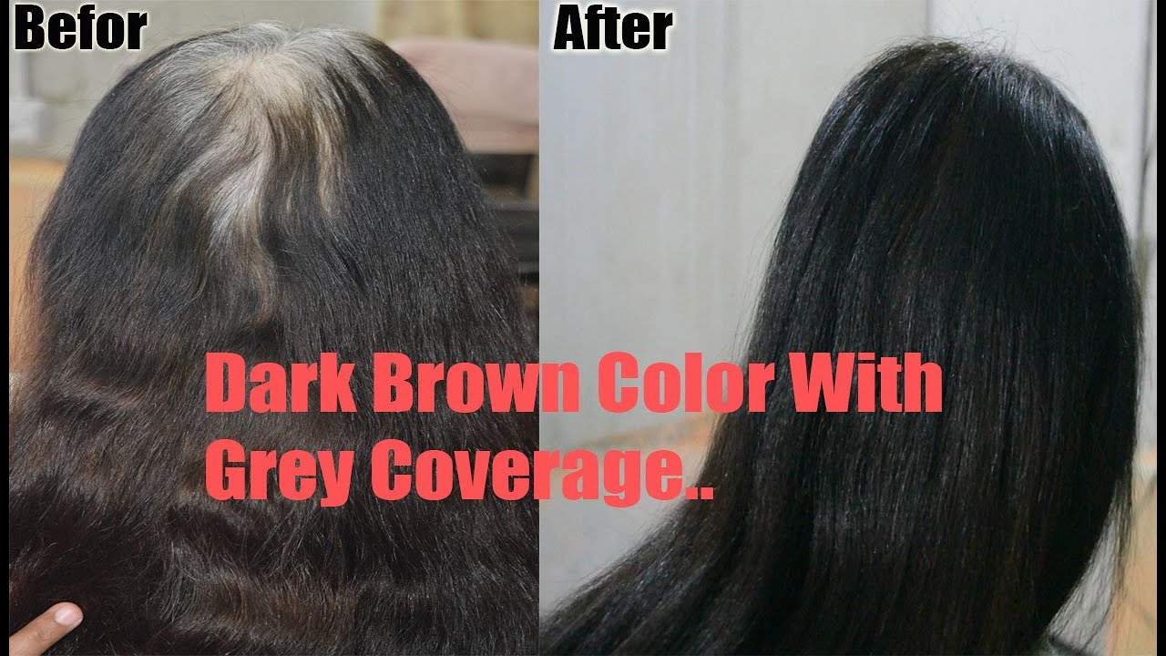 How To Get Dark Brown Color With Grey Coverage/Eazicolor Full Grey Coverage Application