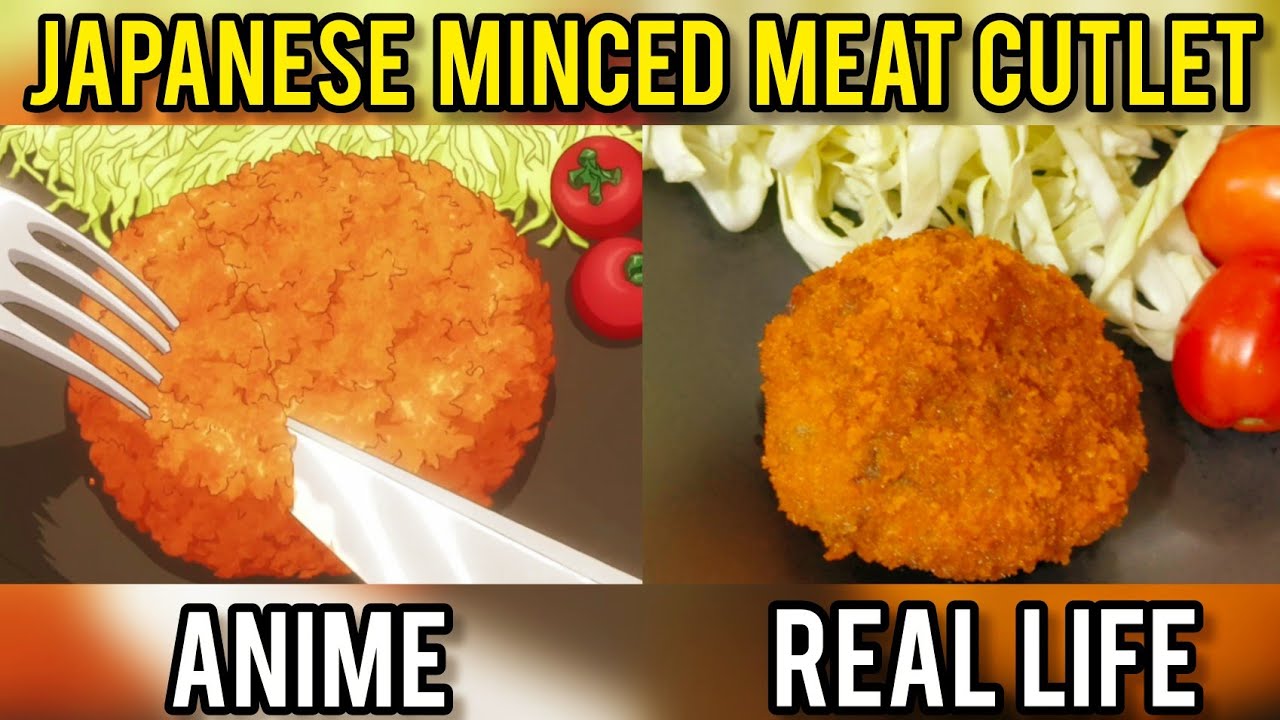 Japanese Minced Meat Cutlet Recipe | How To Make Minched Meat Cutlet Recipe | Anime Food