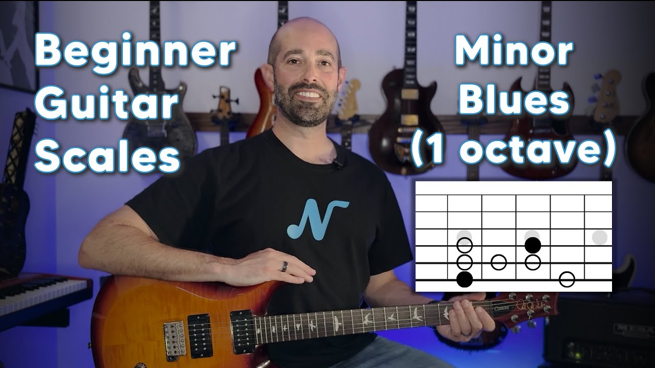 Beginner Guitar Scales - Minor Blues (1 octave)