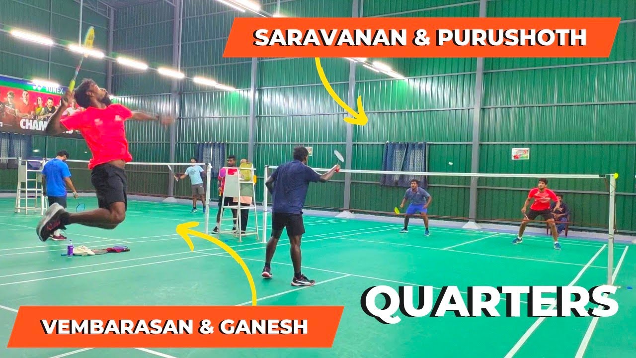 VEMBARASAN GANESH vs SARAVANAN PURUSHOTH | SOORYAMOORTHY BADMINTON CUP 2022 - CHENNAI | MD QUARTERS