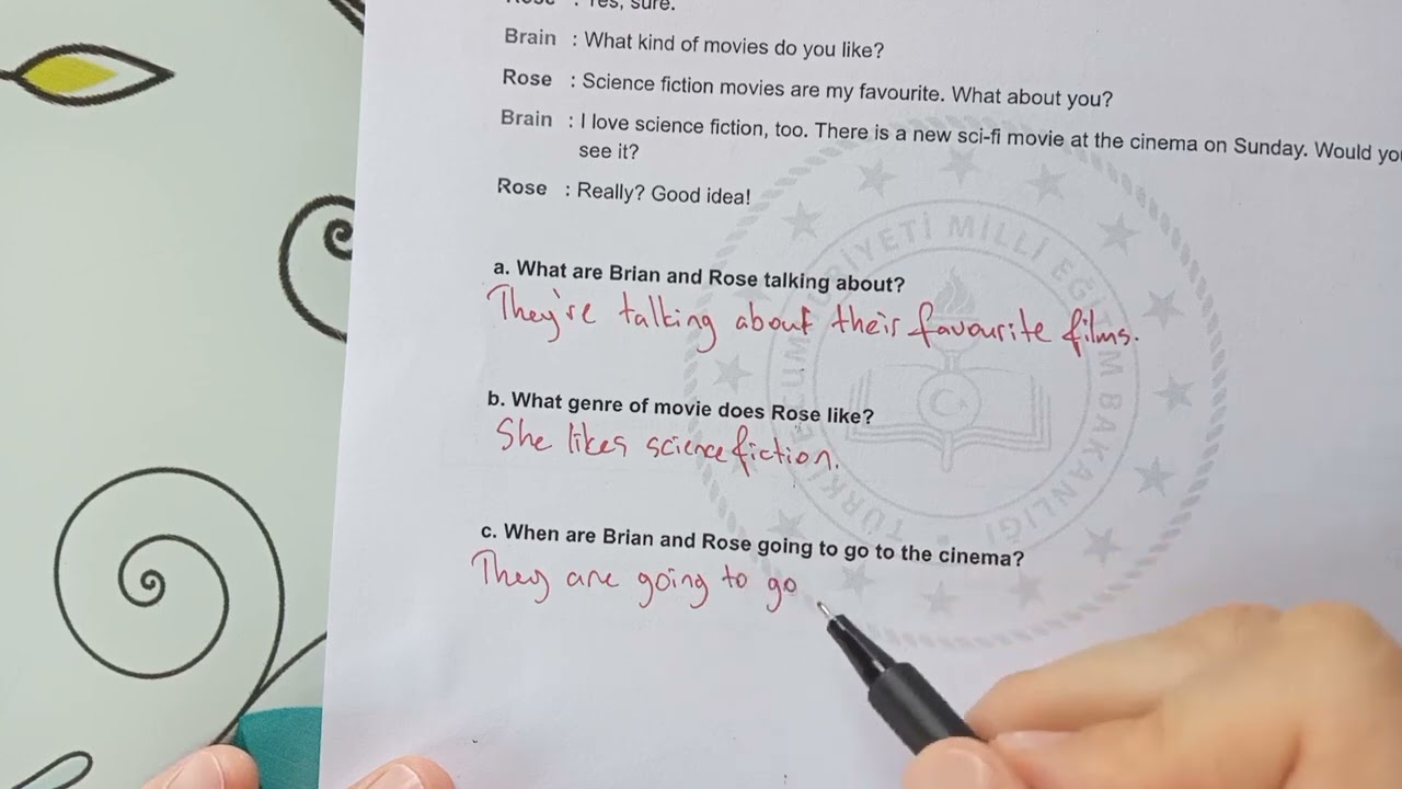 9. Sınıf İngilizce 1. Dönem 2. Yazılı MEB Örnek Soruları 