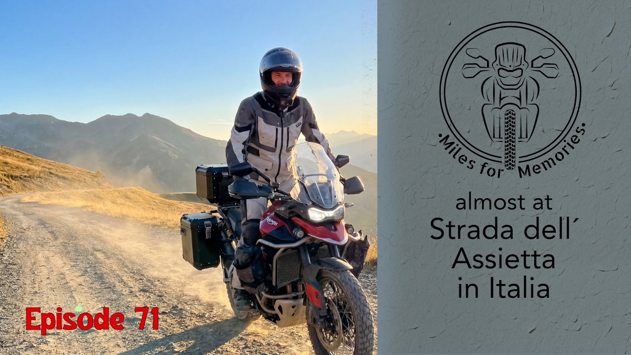 Strada dell'Assietta from Gotthard Pass - Motorcycle Tour Europe Triumph Tiger 900GT Pro MotoCamping