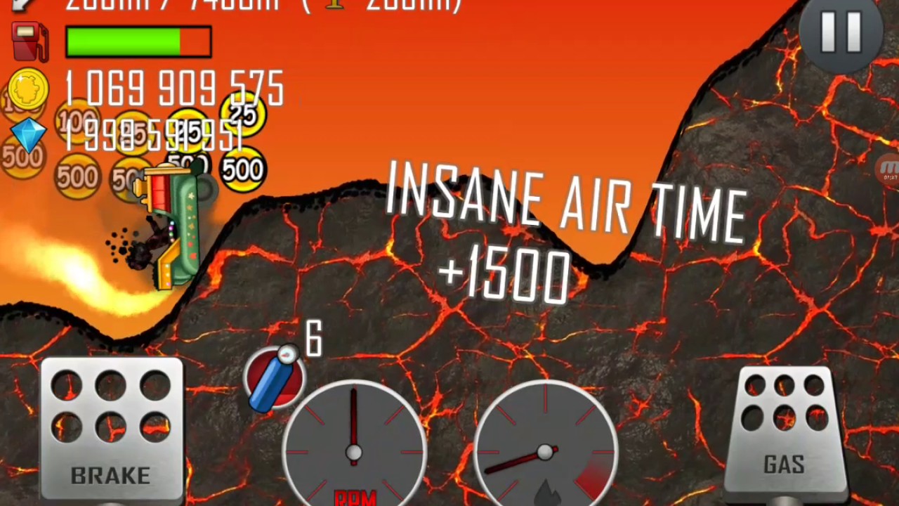Hill Climb Racing: Kiddie Express / Volcano 2707m | GamePlay