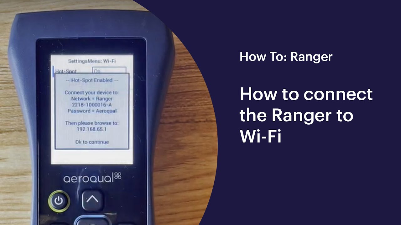 Aeroqual Ranger: How to Connect to Wi-Fi