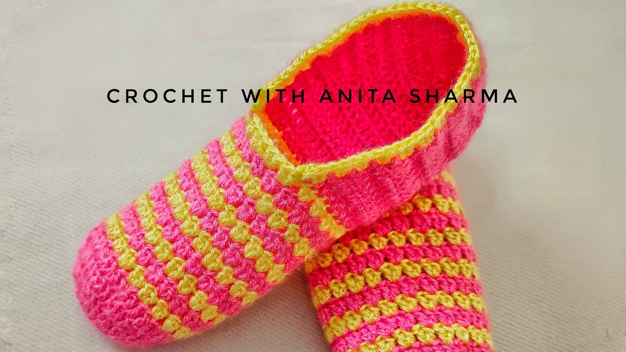 क्रोसिया से बनाएं ऊनी मोज़े / जुर्राब How To Crochet woolen Socks / Slippers