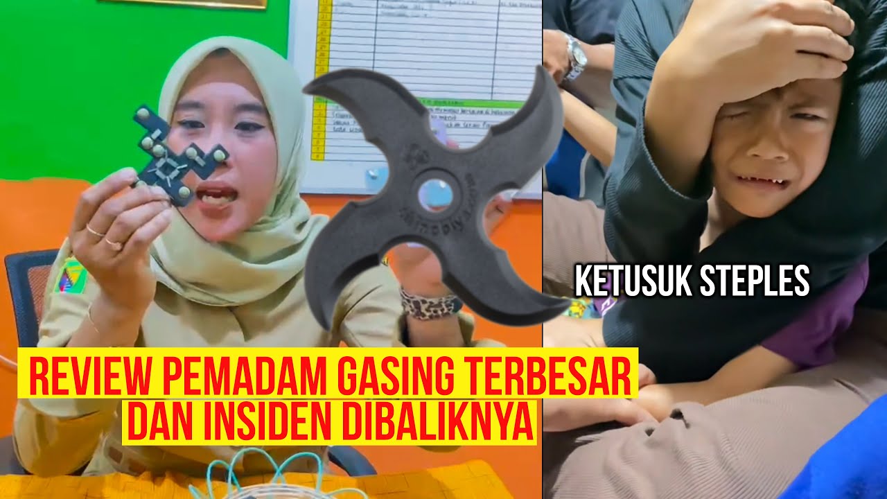 Tuh Kan Insiden Pemadam gasing Ketusuk Paku Payung | Review Pemadam Gasing Hasil Razia Kak Fanny