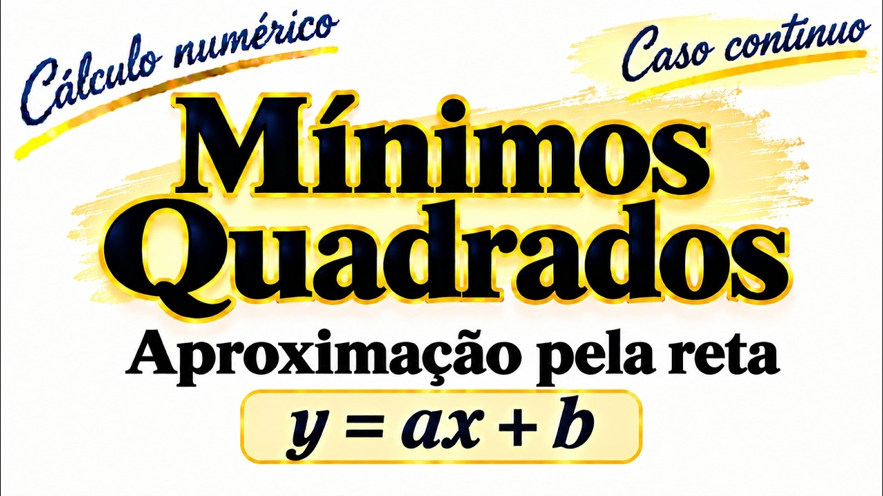 MÍNIMOS QUADRADOS | CASO CONTÍNUO |APROXIMAÇÃO PELA RETA y = ax + b #calculo