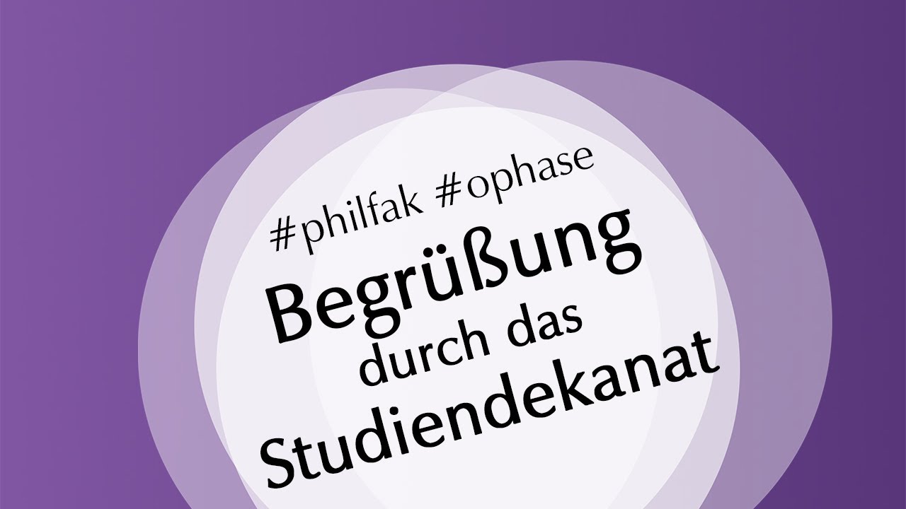 Begrüßung durch das Team des Studiendekanats | Philosophische Fakultät