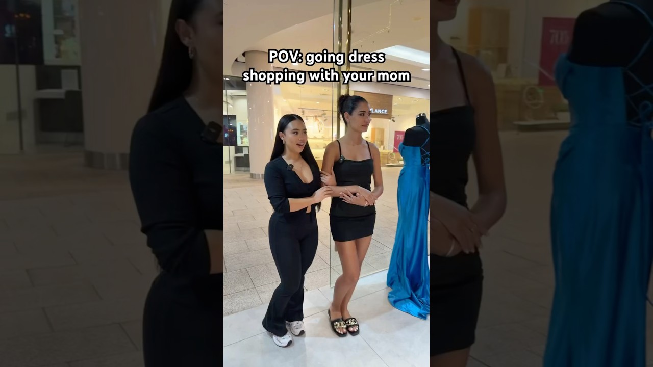 Did she love the last one?😂 #prom #promdress #formal #formaldresses #promdressshopping #shorts