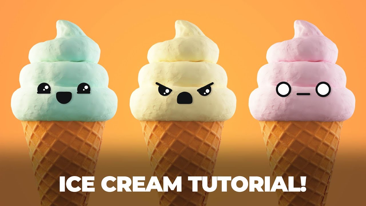 Blender 3D 2.92 - Yummy Ice Cream Tutorial