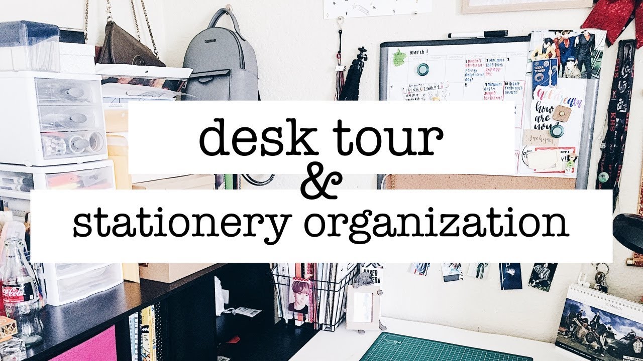 kpop desk tour & stationery organization | finessejournal