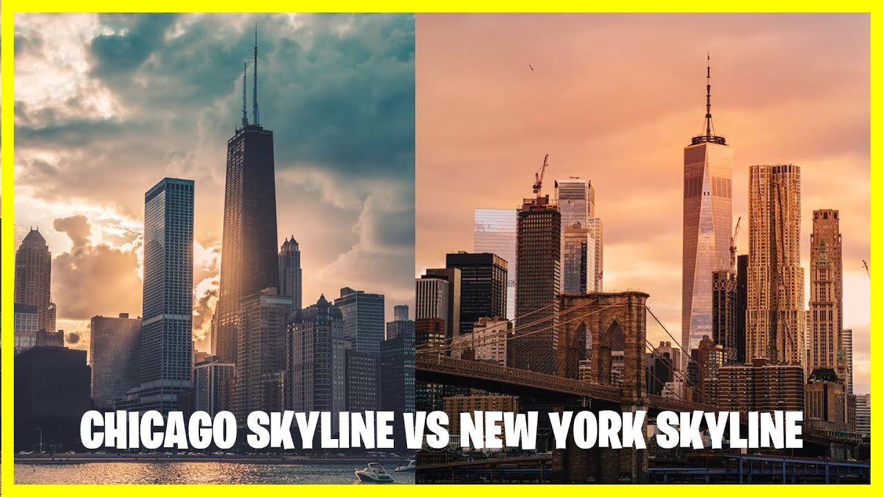 Chicago Skyline vs New York Skyline