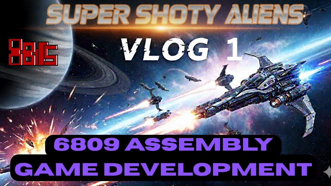 Making a game for the Tandy Color Computer in 6809 assembly Vlog 1 | Super Shooty Aliens