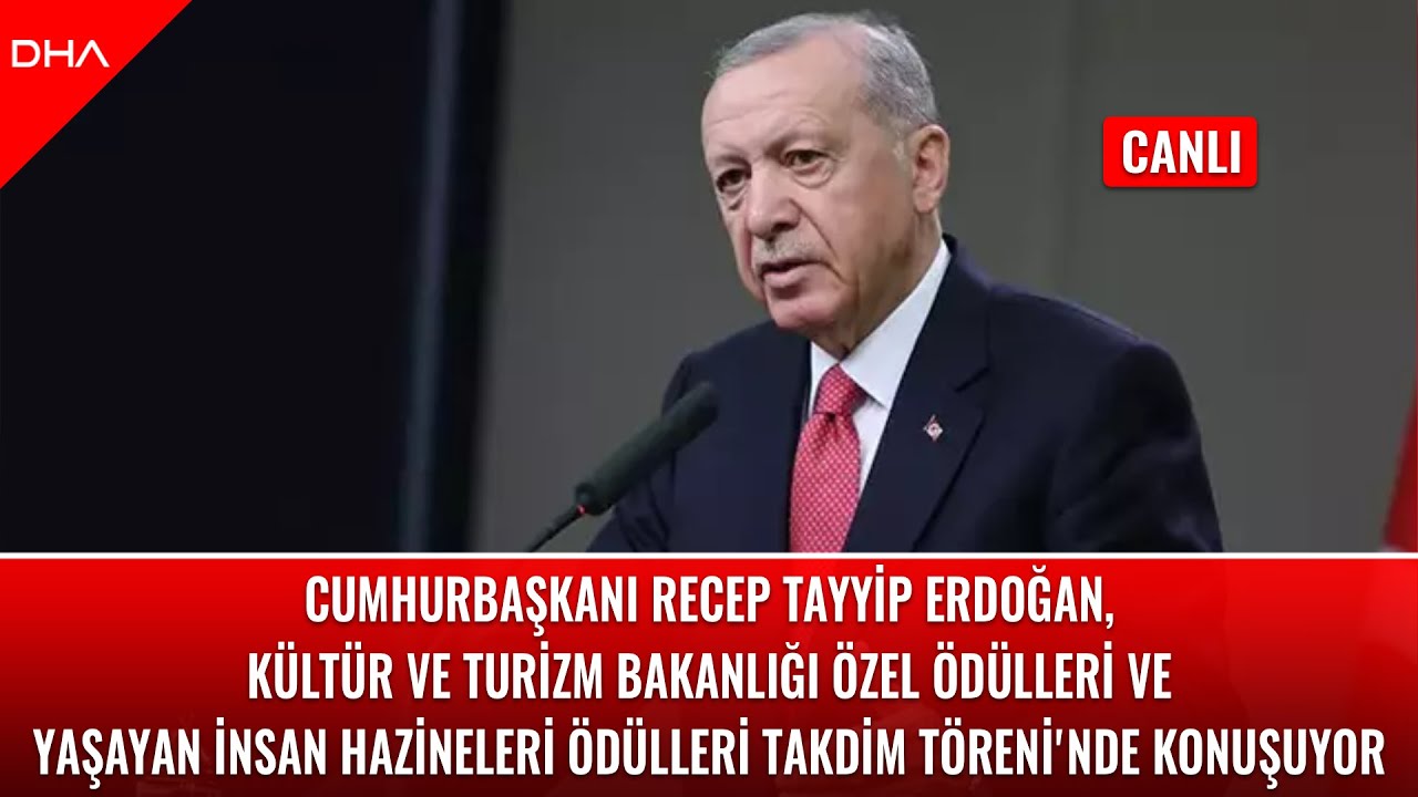 Cumhurbaşkanı Erdoğan, Kültür ve Turizm Bakanlığı Özel Ödülleri Töreni'nde konuştu