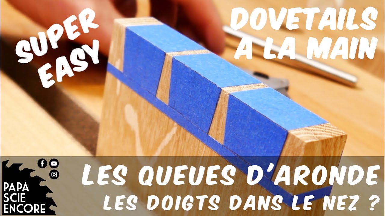 Technique d'assemblage - Menuiserie - Queue d'aronde facile avec bande de masquage de peintre