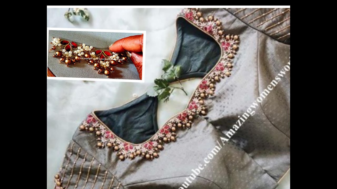 An Exotic Beautiful Trendy Design making With Normal Stitching Needle - Same Like Aari /Maggam work