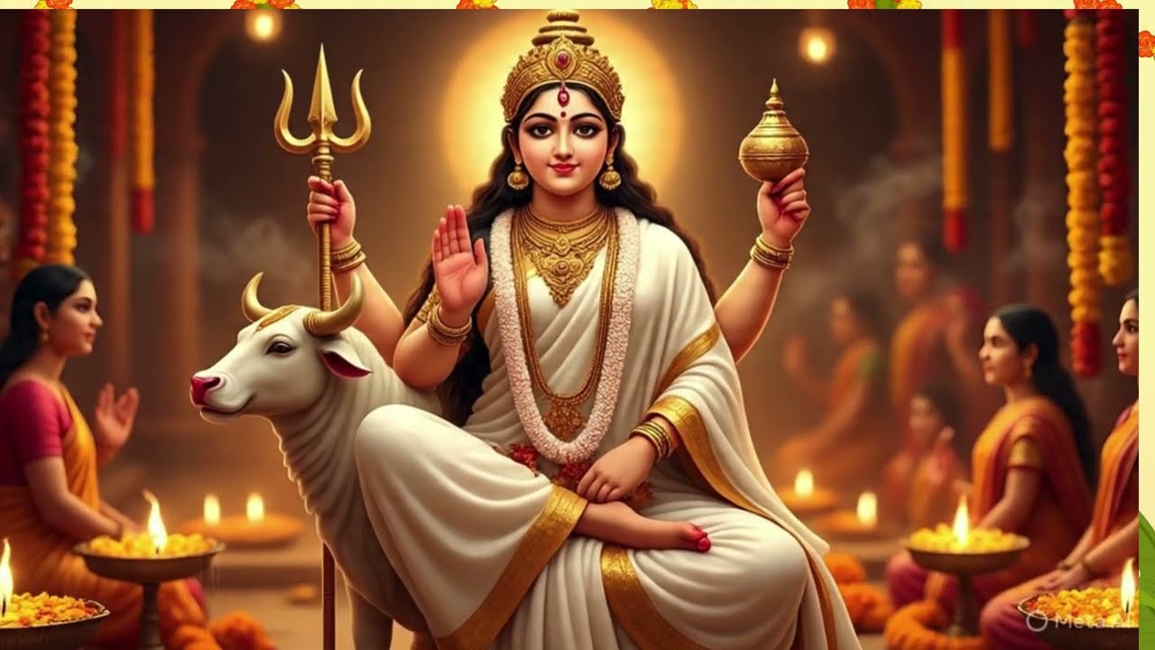 Navratri special   Day 8 – Maa  Mahagauri Stuti & Bhajan
