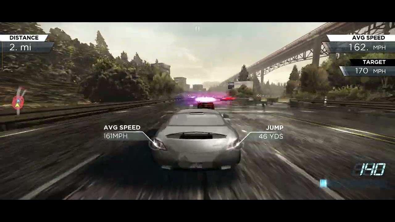 nfs most wanted traffic jam and target 160 mph speed