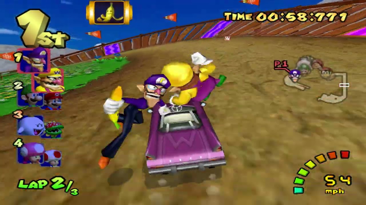 3DS Daisy Hills - Mario Kart: Double Dash!! (Gamecube) - Custom Track [200cc] (Wario and Waluigi)