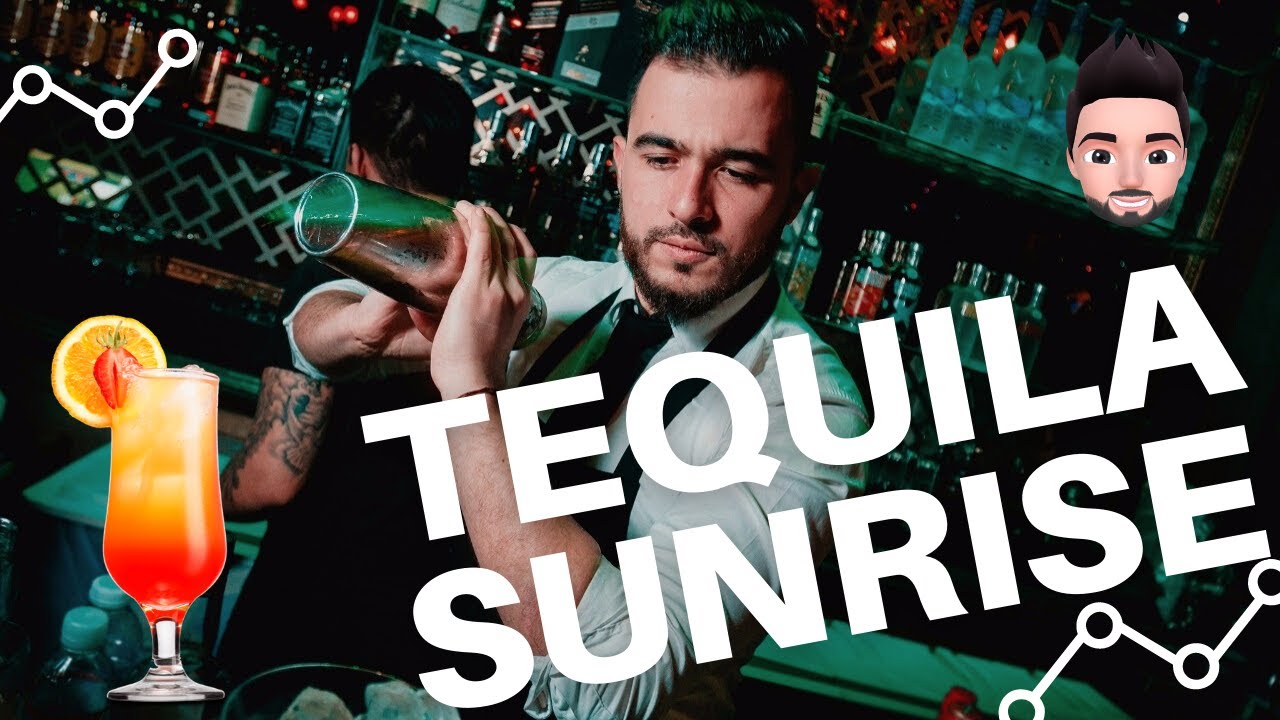 COMO HACER EL TEQUILA SUNRISE |🍹 Cocteles Populares | Curso de coctelería ✅