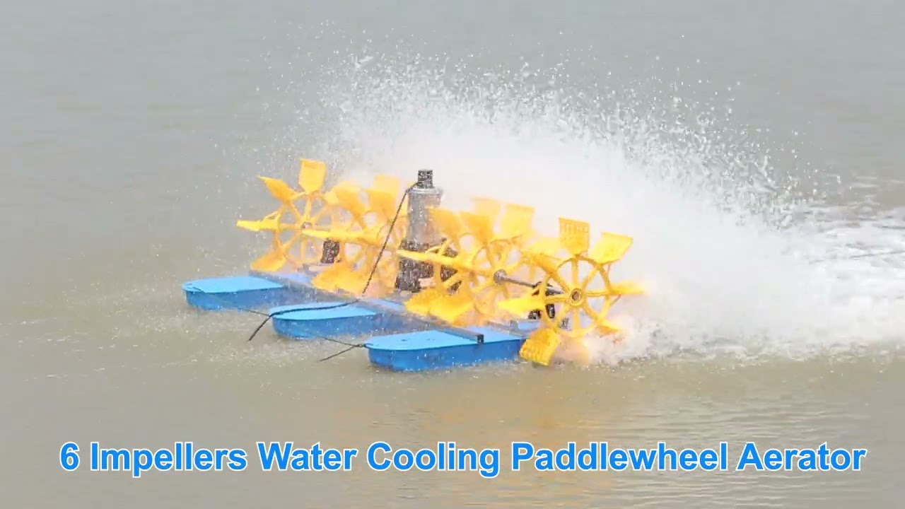 FUTI 6 Impellers Water Cooling Paddlewheel Aerator for Shrimp Pond and Fish Farm