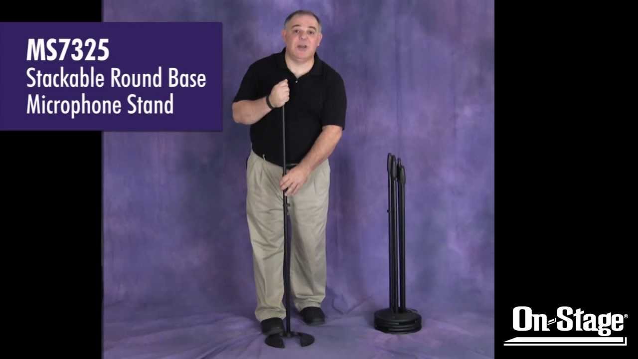 MS7325 Stackable Round Base Mic Stands