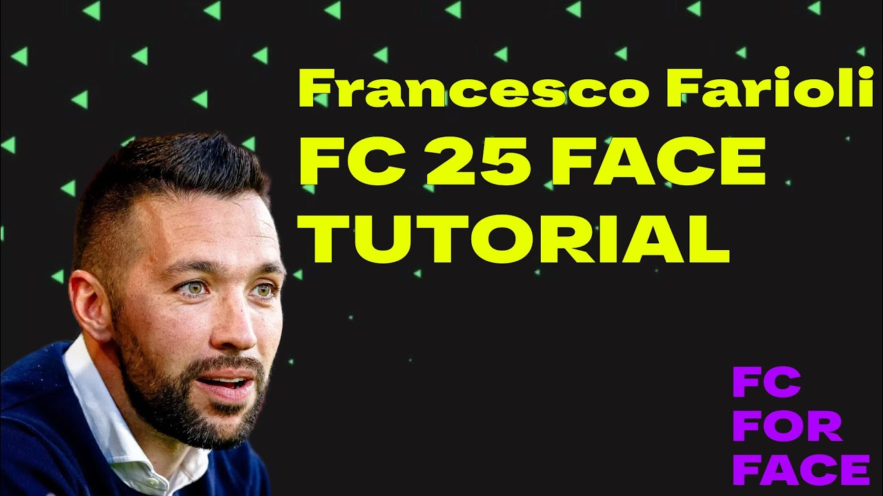 Francesco Farioli FC 25 FACE CREATION Tutorial CAREER MODE