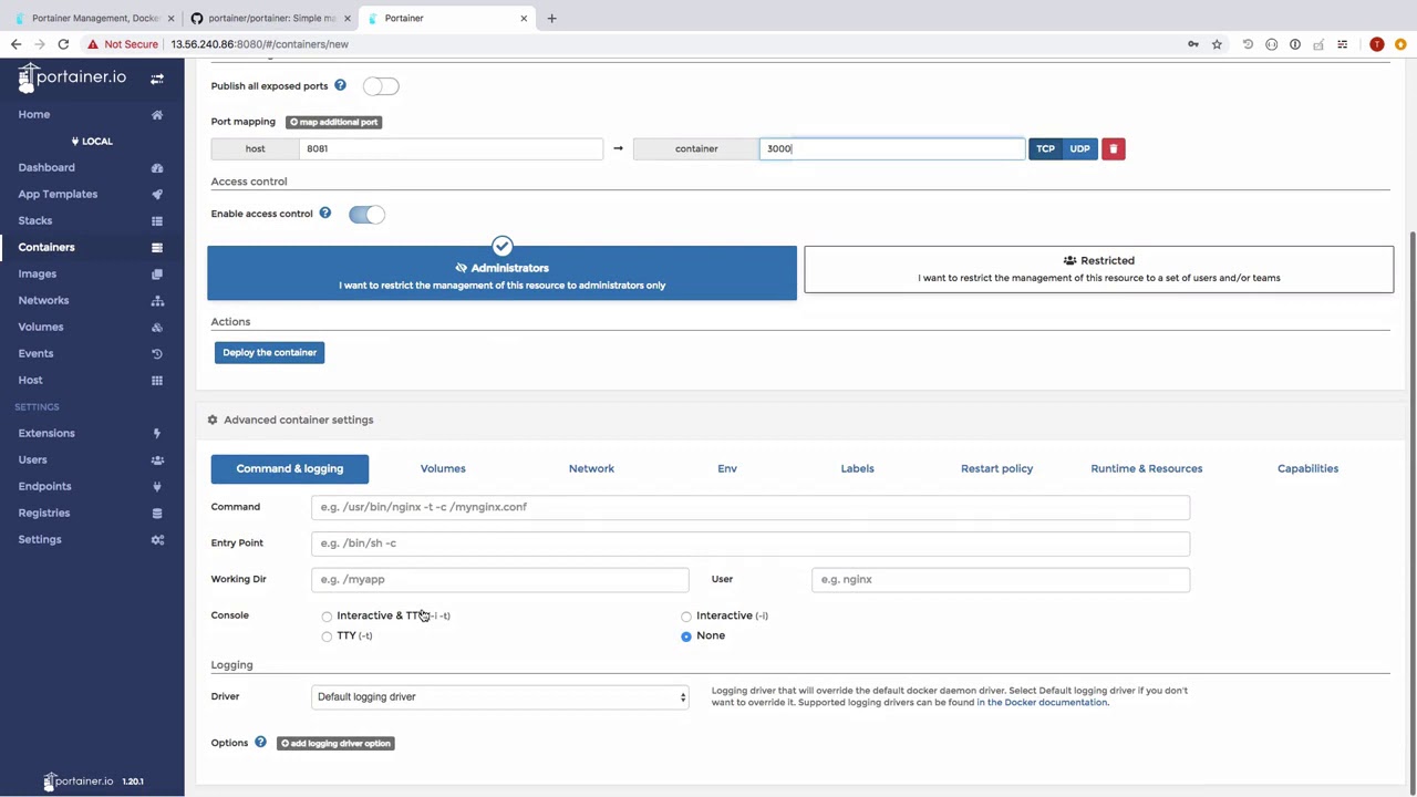 10 5 Managing Docker with Portainer
