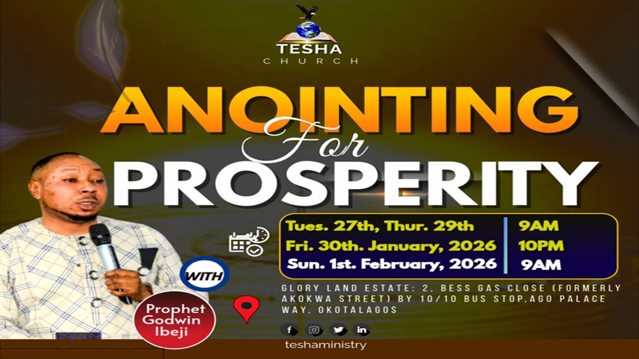 ANOINTING FOR PROSPERITY SERVICE [DAY2] ||- PROPHET GODWIN IBEJI || 29-01-2026