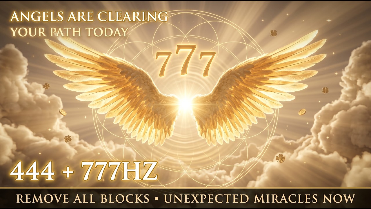 ANGELS ARE CLEARING YOUR PATH TODAY | 444Hz + 777Hz &middot; Remove All Blocks &middot;  Unexpected Miracles Now