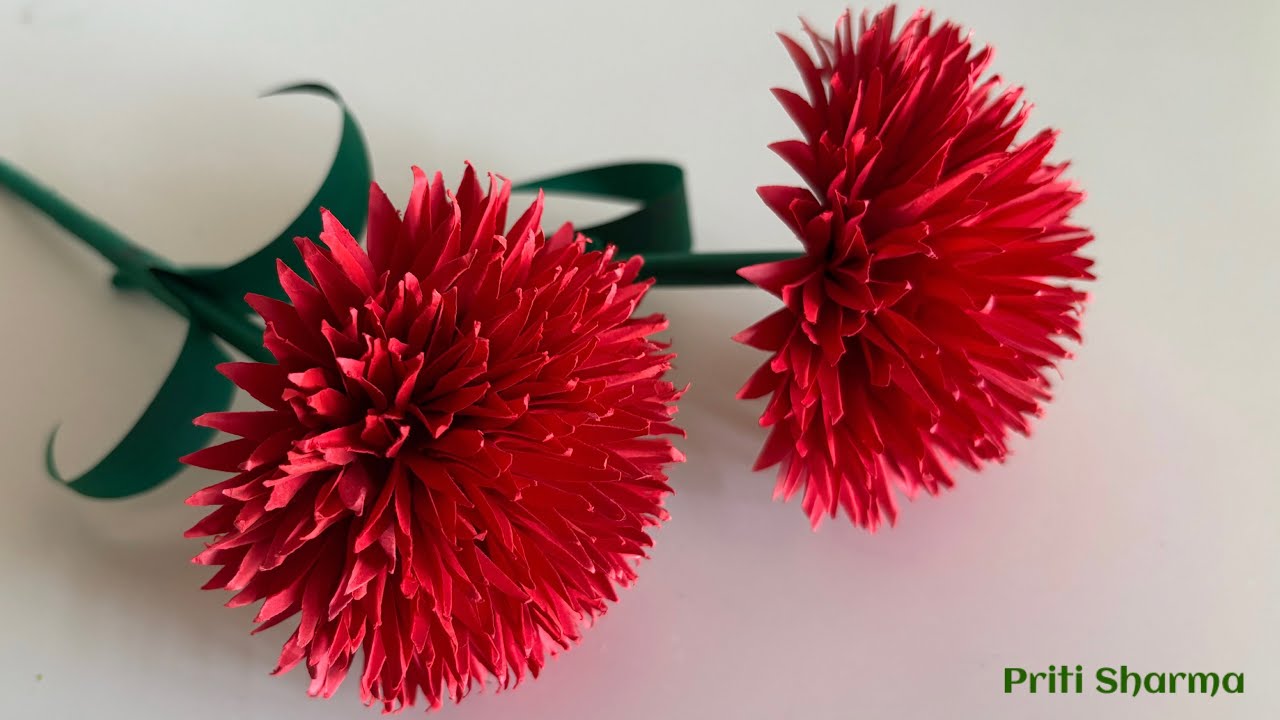 Easy Paper Flower Making / DIY / Easy Paper Craft | Priti Sharma