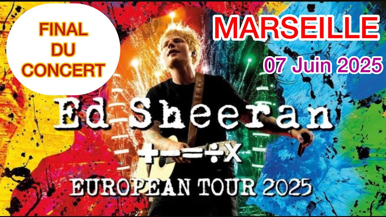 Le final du concert d’Ed Sheeran - European Tour 2025
