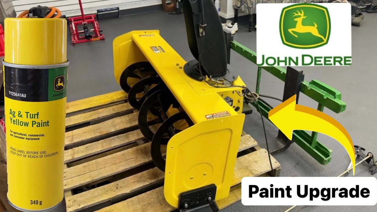 Перекраска моего снегоуборщика John Deere с шириной захвата 44 дюйма.