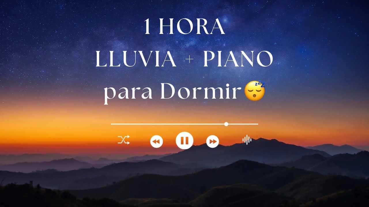 1 HORA de Lluvia Suave con Piano Tranquilo | Sonidos del Bosque para Dormir y Relajarse