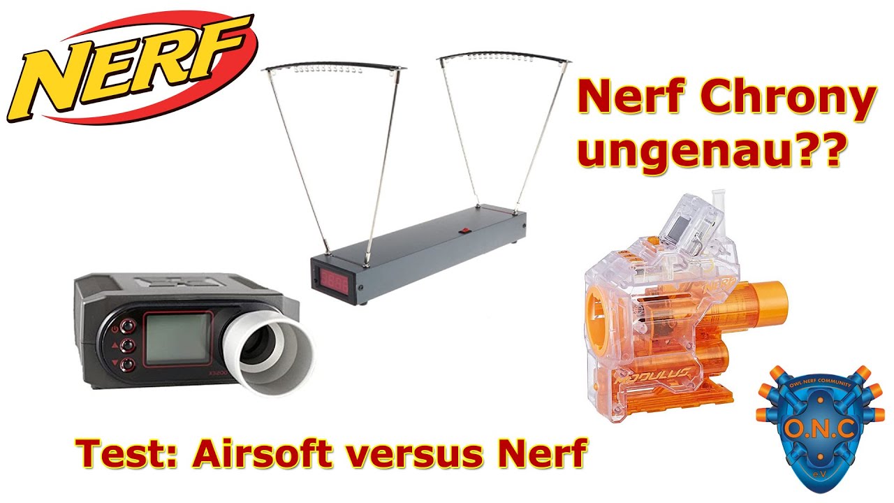 Nerf Chrony - Chronobarrel vs Airsoft vs offenes Chrony | Review und Vergleich
