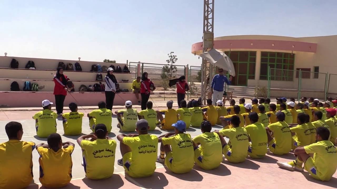 المحاضرات العملية بكلية التربية الرياضية بمقر الجامعة الجديد