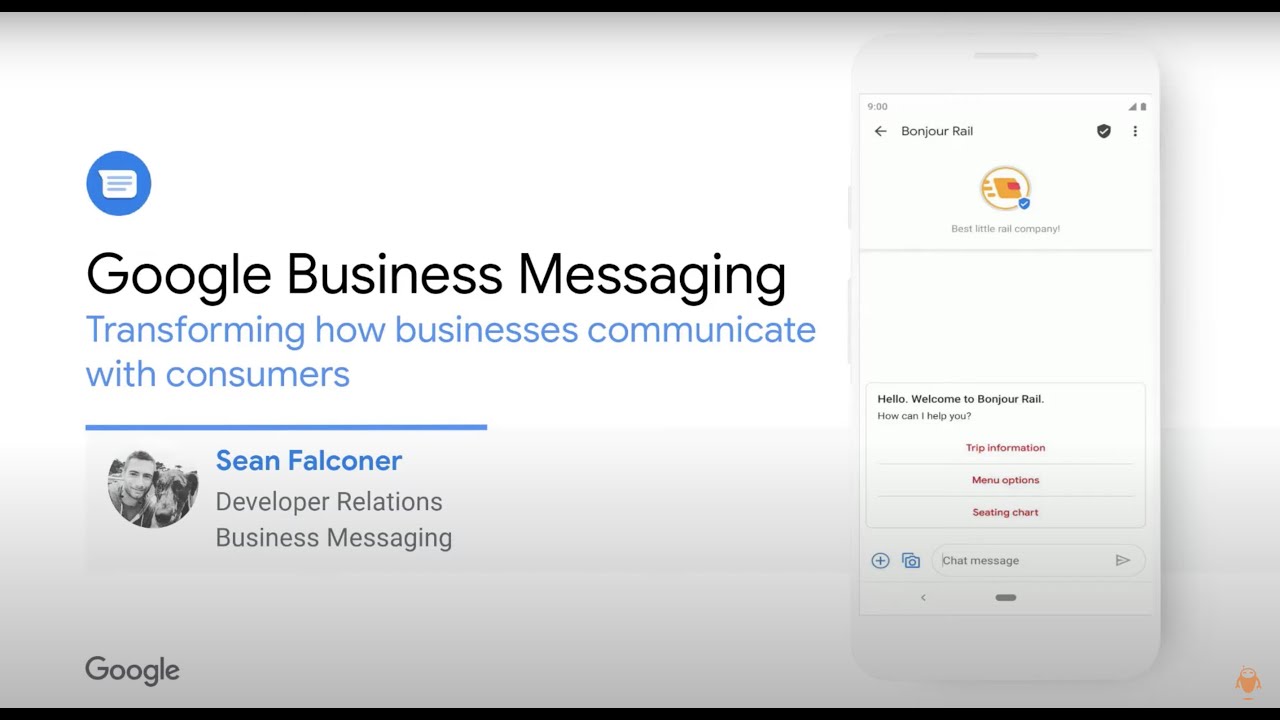 Google Business Messaging with Sean Falconer: Chatbot Conference 2019