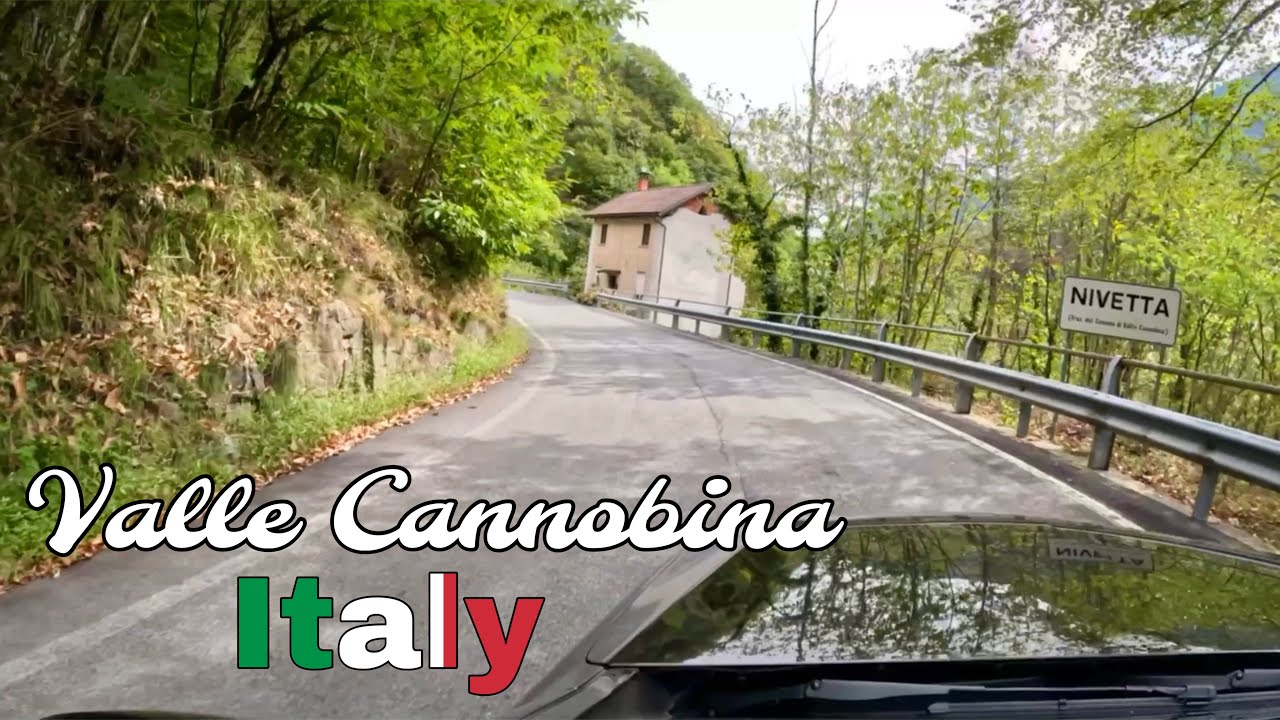 Driving in Valle Cannobina Italy||Forest and Mountain view
